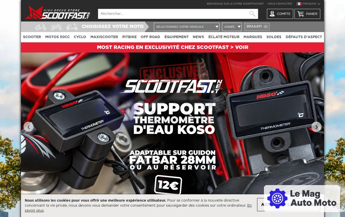 Capture : ScootFast : pièces et accessoires 50cc moto, scooter, cyclomoteur, pit bike
